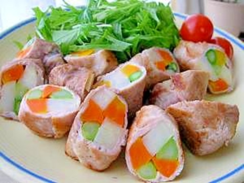 彩りキレイな野菜の肉巻き